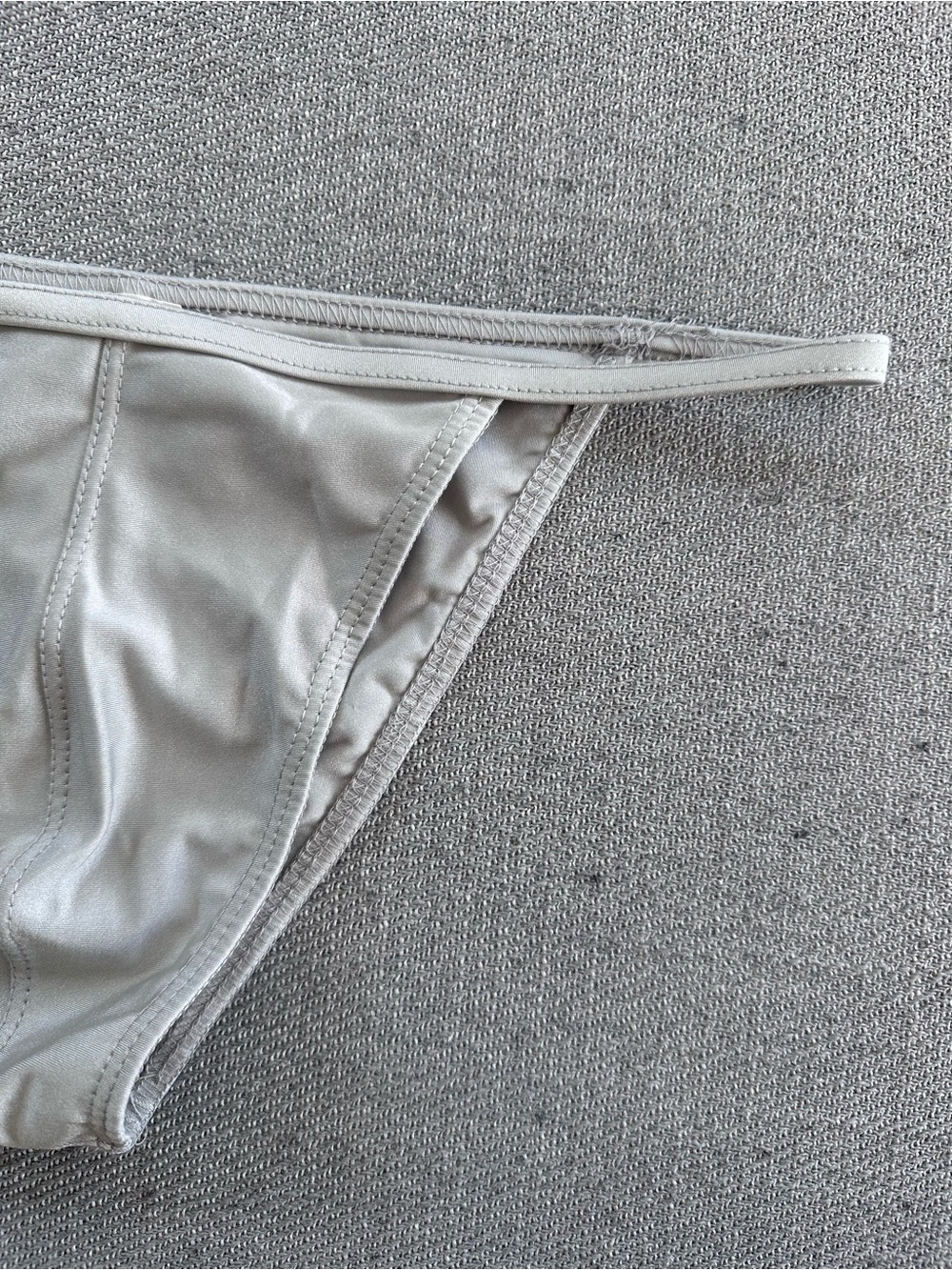 Rufskin Silver Metallic Roma Calkini String Swim Brief Small - Picture 5 of 6